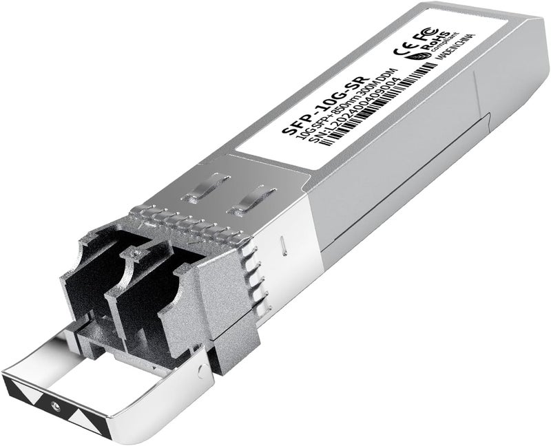 FTTPVIPS 10GBase-SR SFP+ Module, Multi-Mode LC Ethernet Transceiver, 10G 850nm MMF up to 400m, Compatible with Cisco SFP-10G-SR, Meraki, Ubiquiti UF-MM-10G, Mikrotik, Netgear, HPE, TP-Link, Aruba and More - Image 1